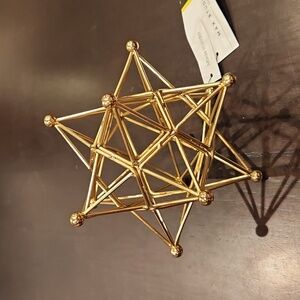 Max Studio Triangle Star Décor piece in gold, NWT